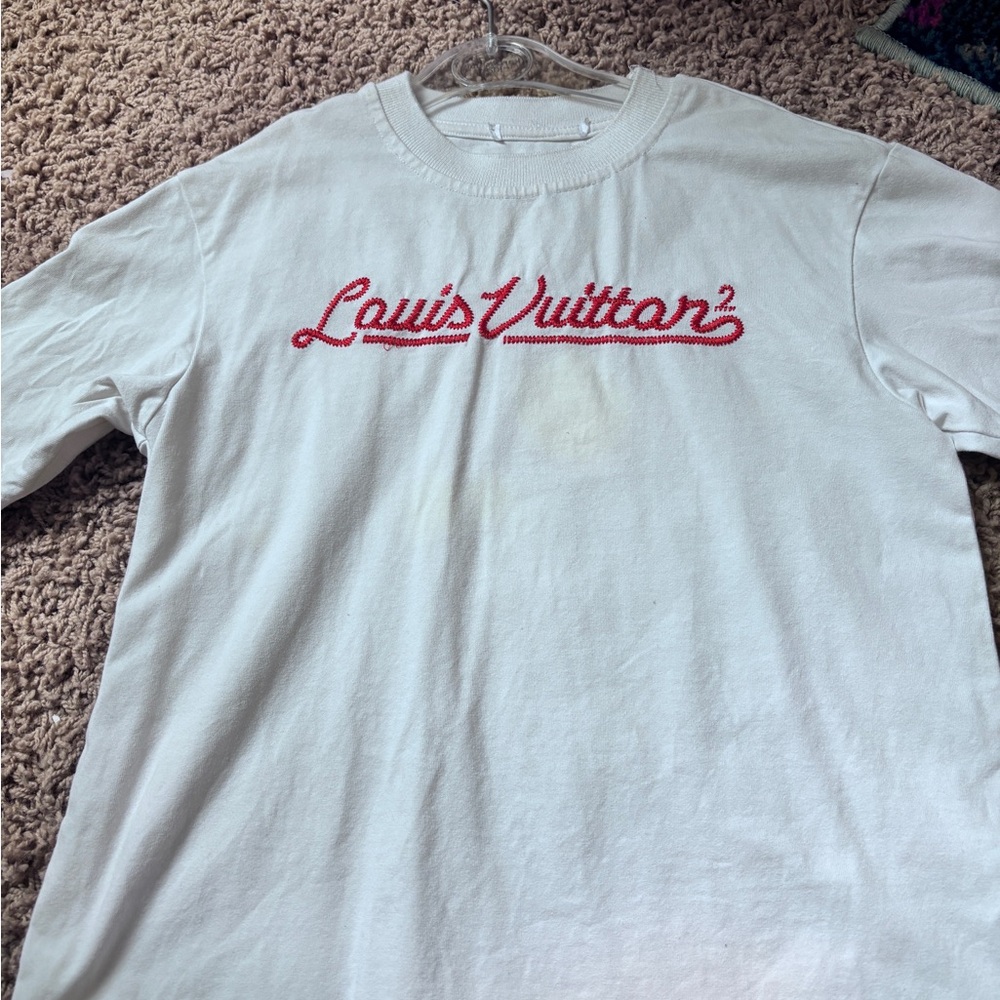 Louis Vuitton Red and White  tee